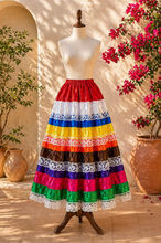 Load image into Gallery viewer, Falda de 9 colores ,Oya