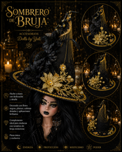 Load image into Gallery viewer, Sombrero Para Muñeca (Bruja )