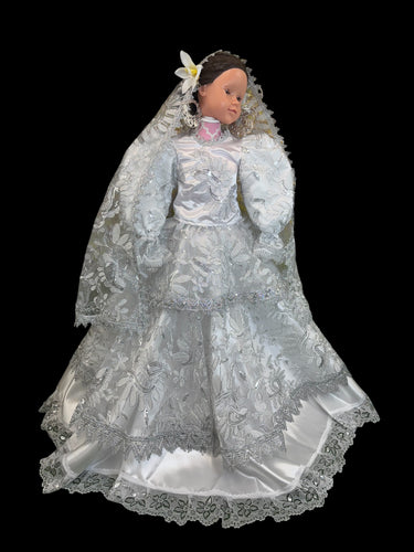 Vestido BLanco Exclusivo Para Muñeca.