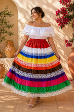 Load image into Gallery viewer, Falda de 9 colores ,Oya