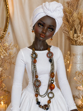 Load image into Gallery viewer, Set de Aretes  /Zarcillos /Con collar para muñeca/Estilo Gitana )